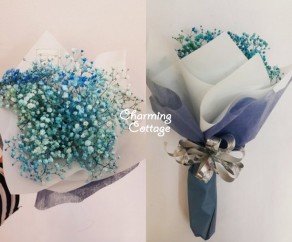 Blue Baby's Breath Bouquet
