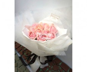 Simple Round Pink Rose Bouquet