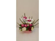 raya flowers-pink & white roses